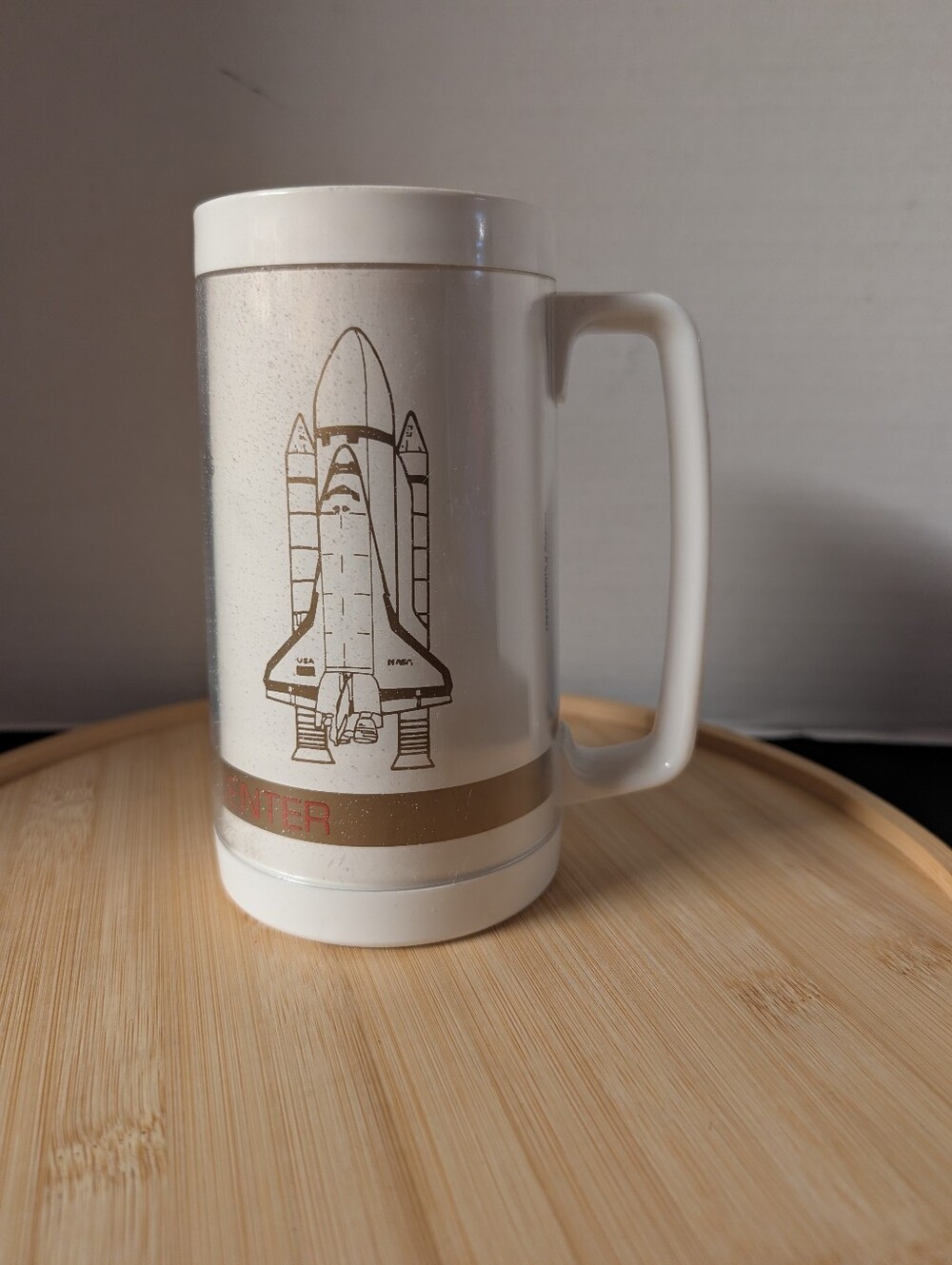 Vintage Kennedy Space Center NASA Insulated Mug Finger Prints National Pen Corp
